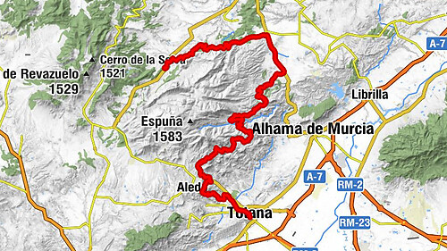 Cabezo del Albergue - Cabezo de los Castillicos - Collado de la Zurra - Iglesia Parroquial de Santiago