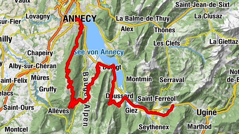 Annecy - Église Saint-Maurice - Crêt de Châtillon - Auberge des Aravis