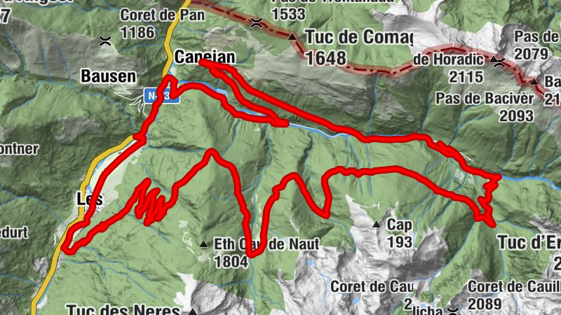 Les - Sant Joan Bautista - Refugi forestau dera Honeria - Sant Sernilh