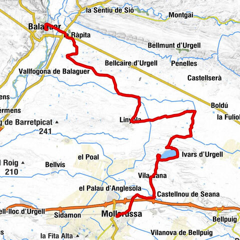 Mollerussa - Sant Miquel Arcàngel de Vila-sana - Sant Miquel de Vallverd - Balaguer