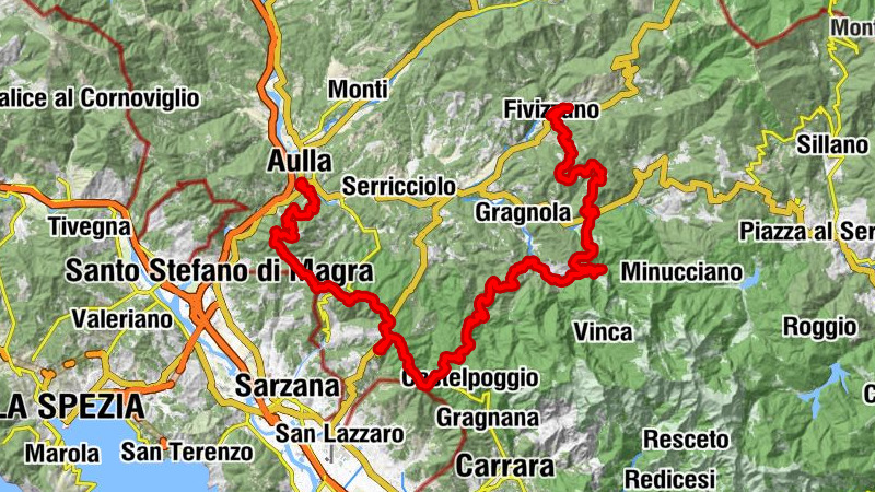 Fivizzano - Monte Grugola - Monte Boscoleto - Abbazia di San Caprasio