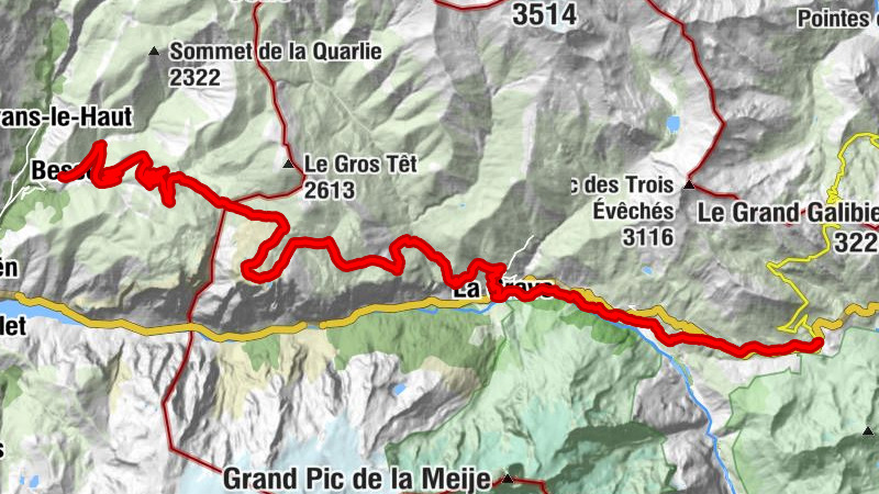 Besse - Le Sarret - Refuge du Clos Raffin - Col du Lautaret