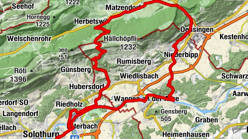 Solothurn - Marché Deitingen Nord - Brästenberg - Zuchwil