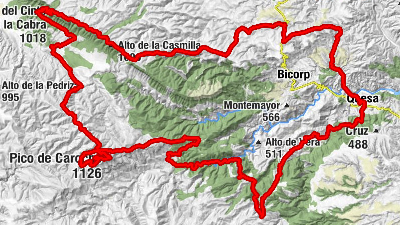 Quesa - Pico de Caroche - Alto del Cinto de la Cabra - Alto de la Casmilla