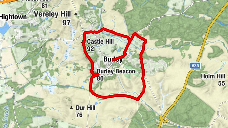 Burley - Burley Street - Castle Hill - Burley Beacon