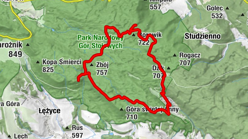 Batorów - św. Anny - Góra Anny - Bobrówek