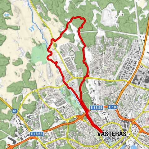 Västerås - Åby - Lustigkulla - Västerås kommun