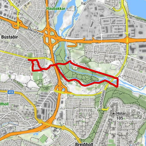 Kópavogur - Búrfoss - Blesaþúfa - Árbær