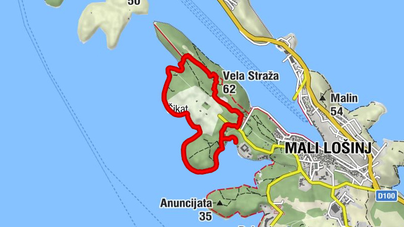 Mali Lošinj - Vela Straža - Monte Baston - Silver Bay