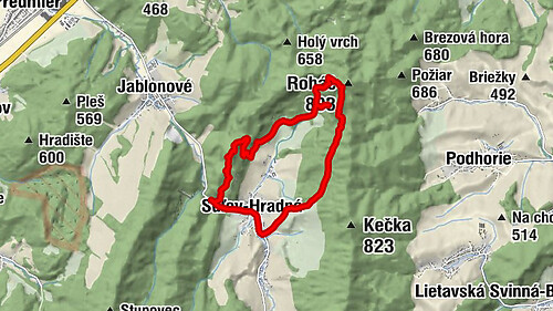 Vápenica - Súľov-Hradná - Evanjelický a. v. kostol - Roháčske sedlo