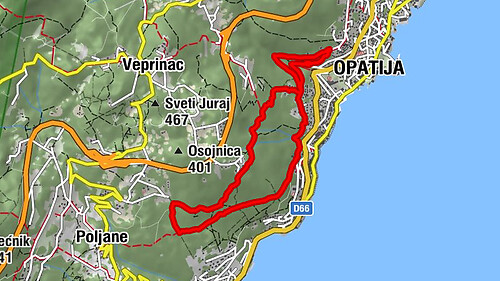 Opatija - Plahuti - Slavići - Vrutki
