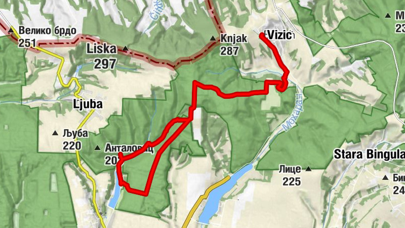 Визић - Свети Ђорђе - Бања - Велики Бакоњ