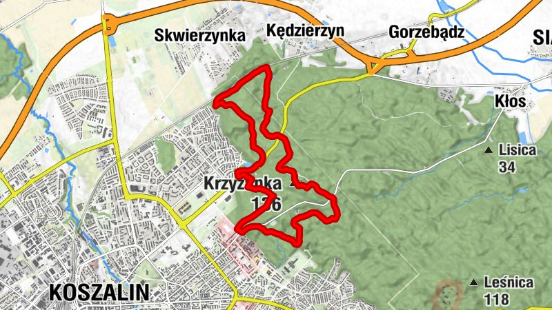 Jedliny - Krzyżanka - Kaplica pw. Matki Bożej Trzykroć Przedziwnej - Park Linowy