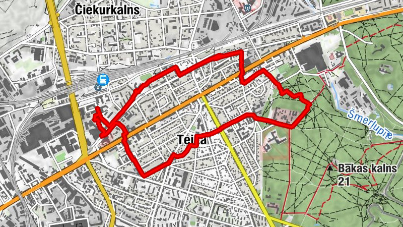 Jaunā Teika - Teika - Biķerziedi - Rīga