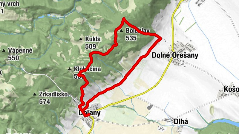 Doľany - Kostol sv. Kataríny - Lurdská jaskyňa - jaskyňa sv. Leonarda