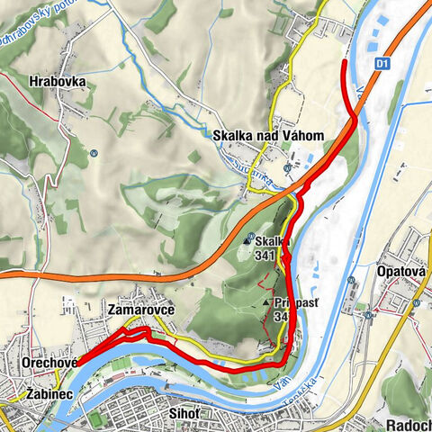 Trenčín - Zamarovce - Skalka pri Trenčíne