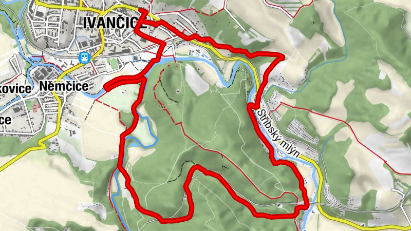 Kaple Nejsvětější Trojice - Ivančice - Martálka - Stříbský mlýn
