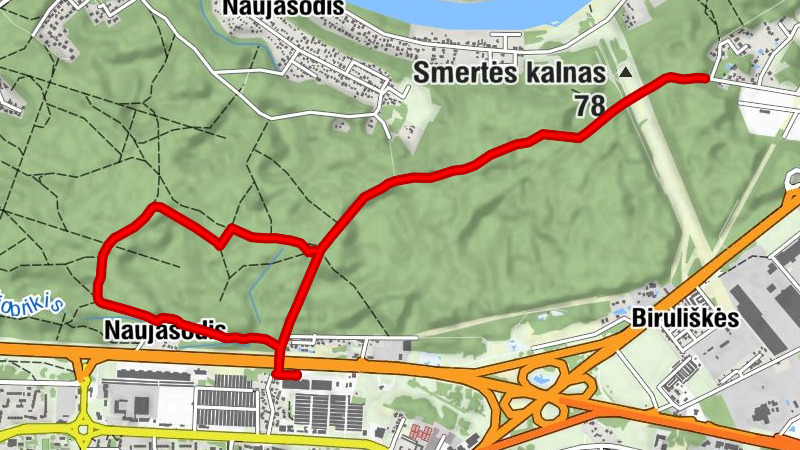 Eigulių seniūnija - Naujasodis - Smertės kalnas - Karmėlavos seniūnija