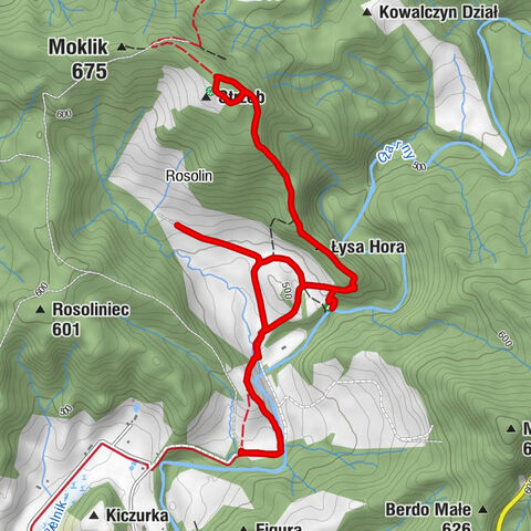 Rosolin - Strzeb - Łysa Hora - Czarna Dolna