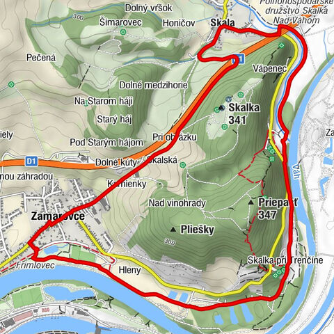 Zamarovce - Trenčín - Skala - svätého Imricha