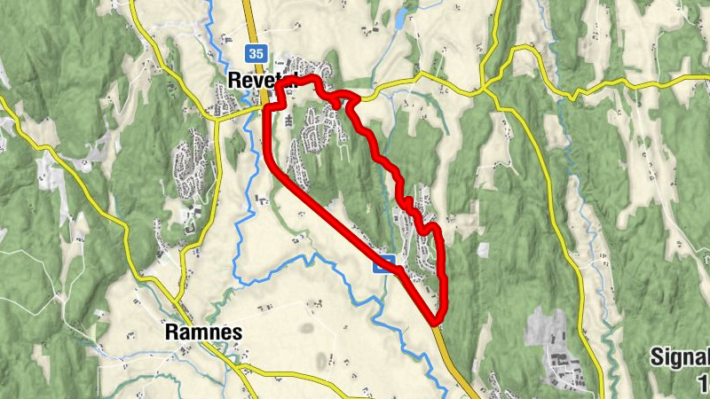 Tønsberg - Revetal - Valleåsen - Skjeggestadåsen