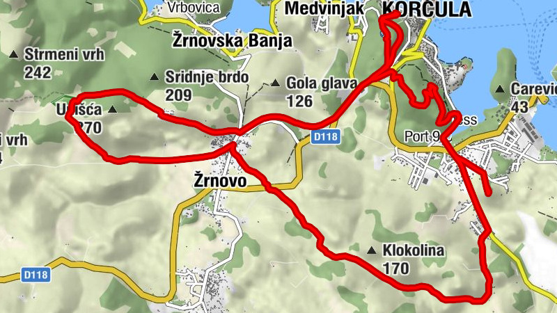 Korčula - Cvjetno naselje - Sv. Luka - Sv. Nikola