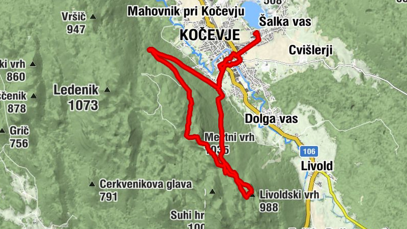 Rudnik - Fridrihštajn - Livoldski vrh - Mestni vrh