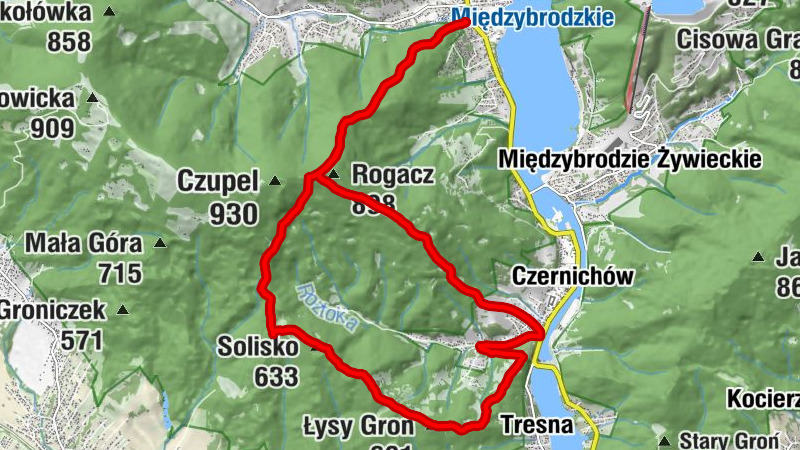 Międzybrodzie Bialskie - Rogacz - Solisko - Suchy Wierch