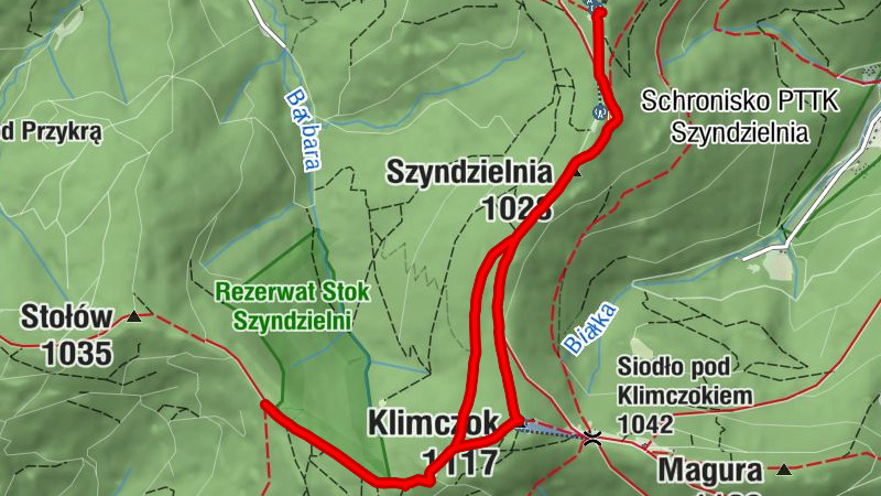 Kolej Linowa Szyndzielnia - Stacja Górna - Szyndzielnia - Trzy Kopce - Klimczok