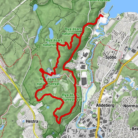 Almenäs - Rya klint - Borås - Ryda