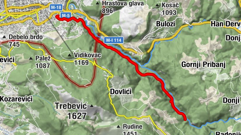 Hrid - Jarčedoli - Vodopád