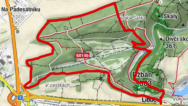 Liboc - Šestákova studánka - Dívčí skok - Praha