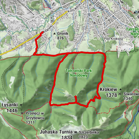 Dwór Ślebody - Pod Strzechą - Przełączka za Igłą - Czerwona Przełęcz