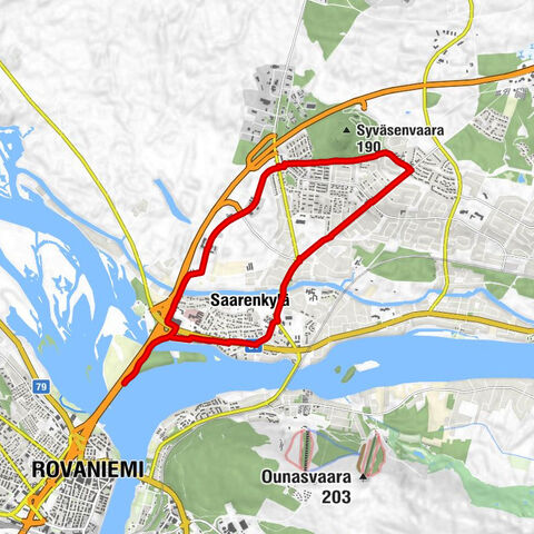 Rinteenmäki - Saarenkylä - Rovaniemi