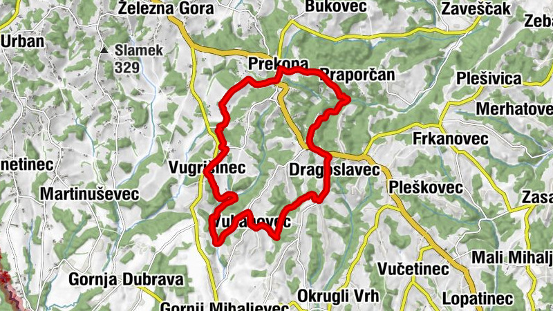 Dragoslavec - Dragoslavec Breg - Vukanovec - Vukov breg
