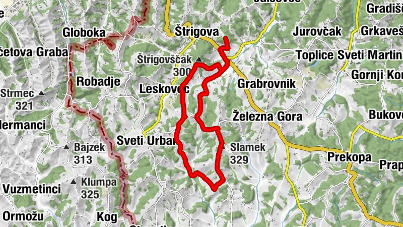 Međimurska županija - Vrbovica - Slamek - Martinovski Vrh