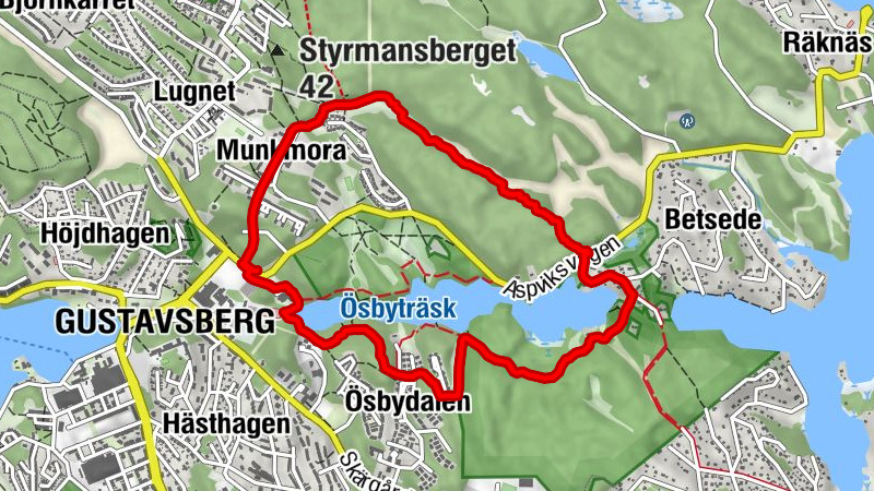 Gustavsberg - Munkmora - Ösbydalen - Äventyrslek Gustavsberg
