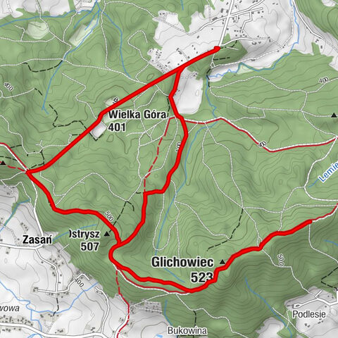 Kornatka - Ostrysz - Glichowiec - Zasań