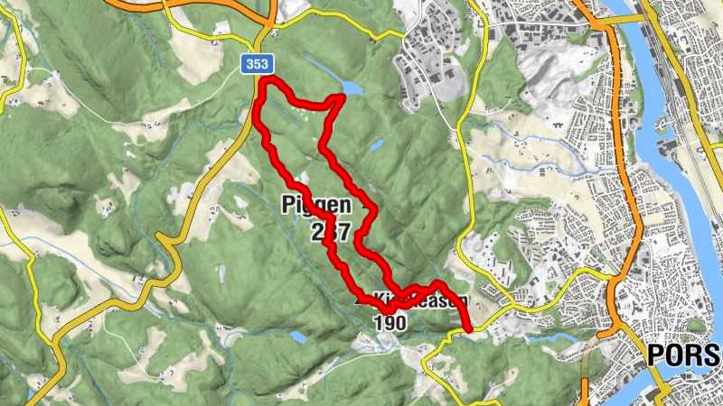 Porsgrunn - Piggen - Kjerkeåsen