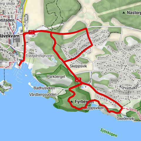 Nyköpings kommun - Nävekvarn - Fyrberget