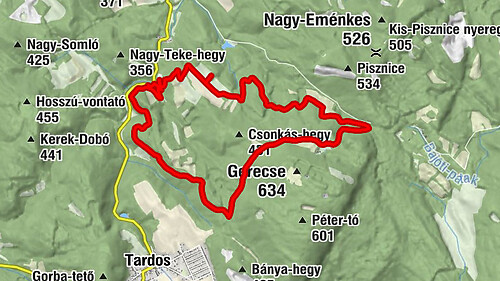 Süttő - Vízválasztó - Csabi-forrás - Felső-Vadács