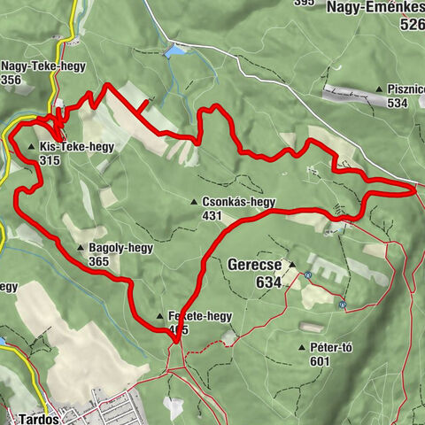 Süttő - Vízválasztó - Csabi-forrás - Felső-Vadács