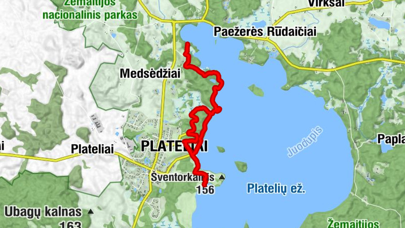 Plateliai - Platelių ežero apžvalgos aikštelė - Vaizdas į Platelių ežerą - Platelių šašlykinė