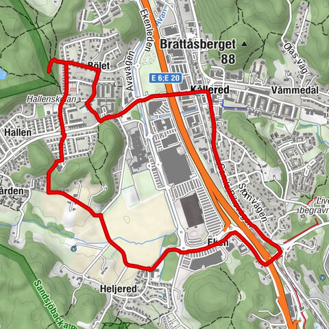 Mölndal - Bölet - Kållered - Eken