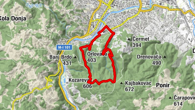 Dajak - Orlovača - Kozarevac - Osredak