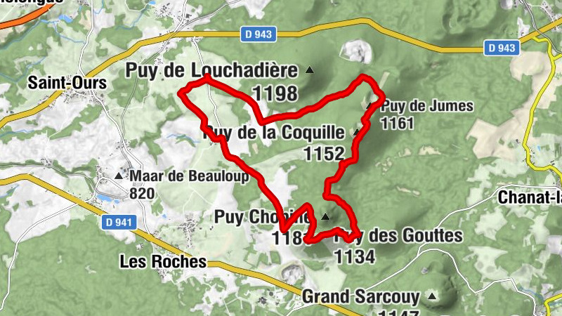 Les puys de jumes, de la coquille et des gouttes