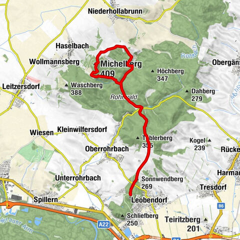 Von der Burg Kreuzenstein zum Michelberg