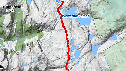 Halber Weg zum Gipfel des Hundsøyra