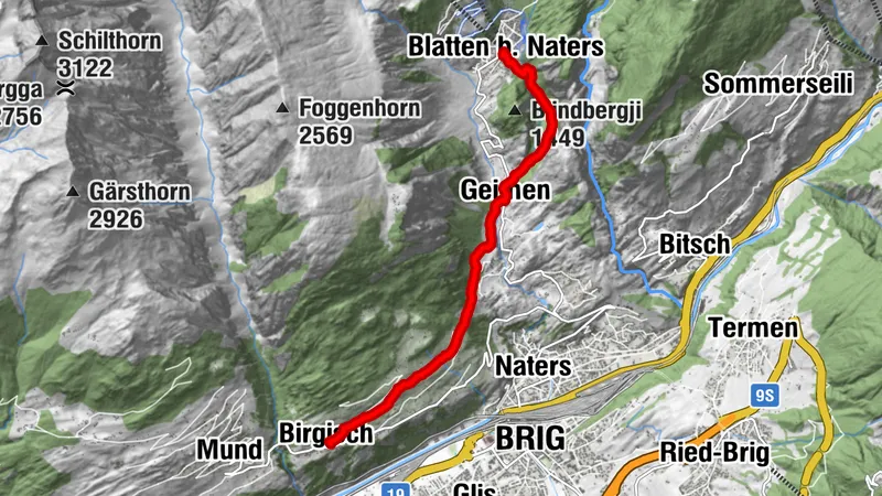 BIRGISCH - GEIMEN - BLINDTÄLLI - BLATTEN B. NATERS