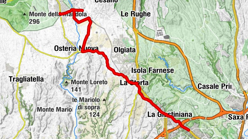 Anguillara Sabazia nach Tomba di Nerone (Rom) #LL2ROM_E087